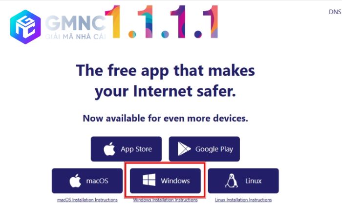 cách tải 1111 để không bị nhà mạng chặn Bạn hãy truy cập vào trang web chính thức sau đó chọn bản phù hợp với thiết bị