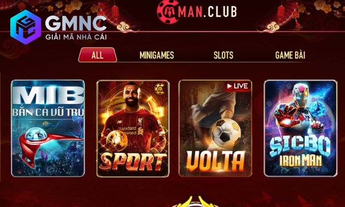 đánh giá về cổng game Manclub Giao diện Manclub được thiết kế chỉn chu, sinh động