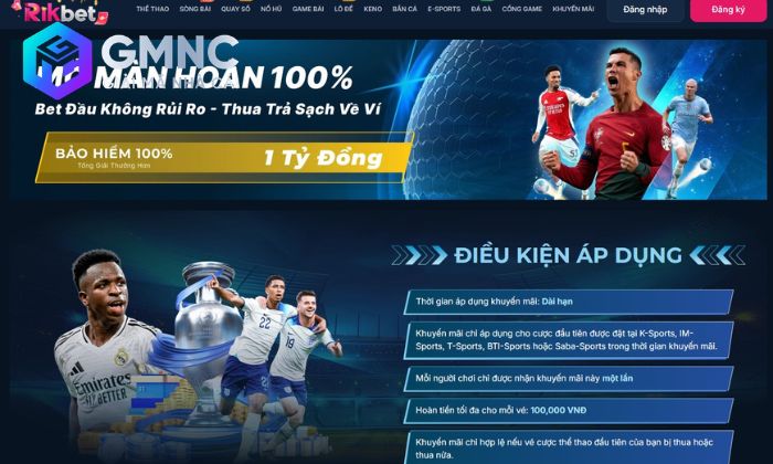 khuyến mãi nhà cái Rikbet Khuyến mãi tân thủ cực kỳ hấp dẫn